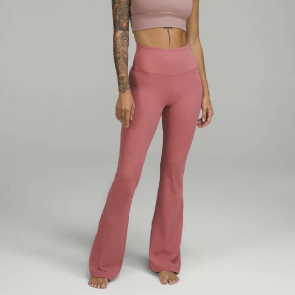 Lululemon Groove Super-High-Rise Flared Pant Nulu Brier Rose Spiced Chai Size 8 - Picture 1 of 16